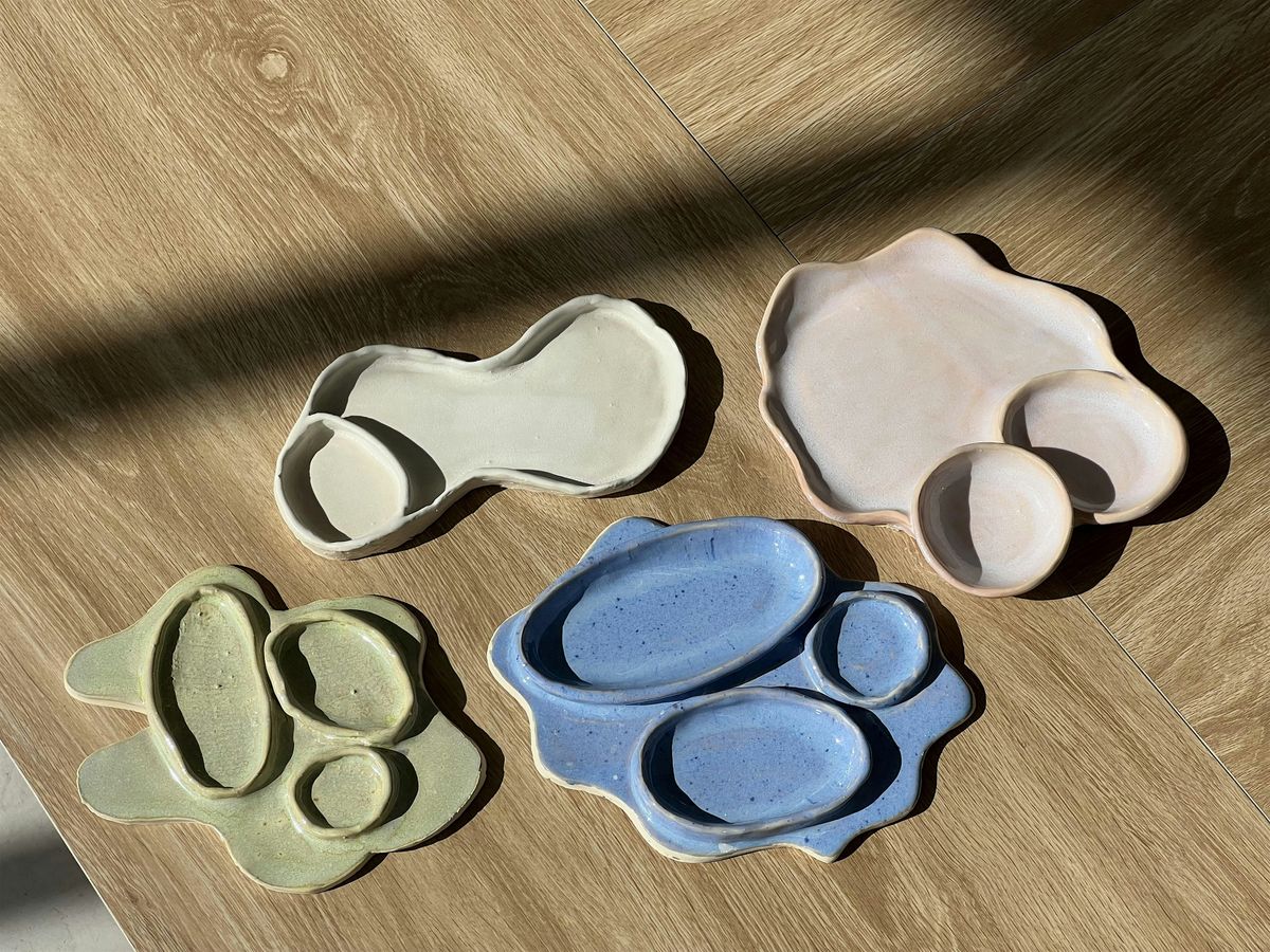 Ceramic Picnic Snack Tray  Class- Intro to Pottery Class