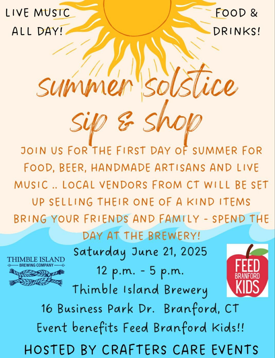 Crafters Care Events  - Summer Solstice Sip & Shop