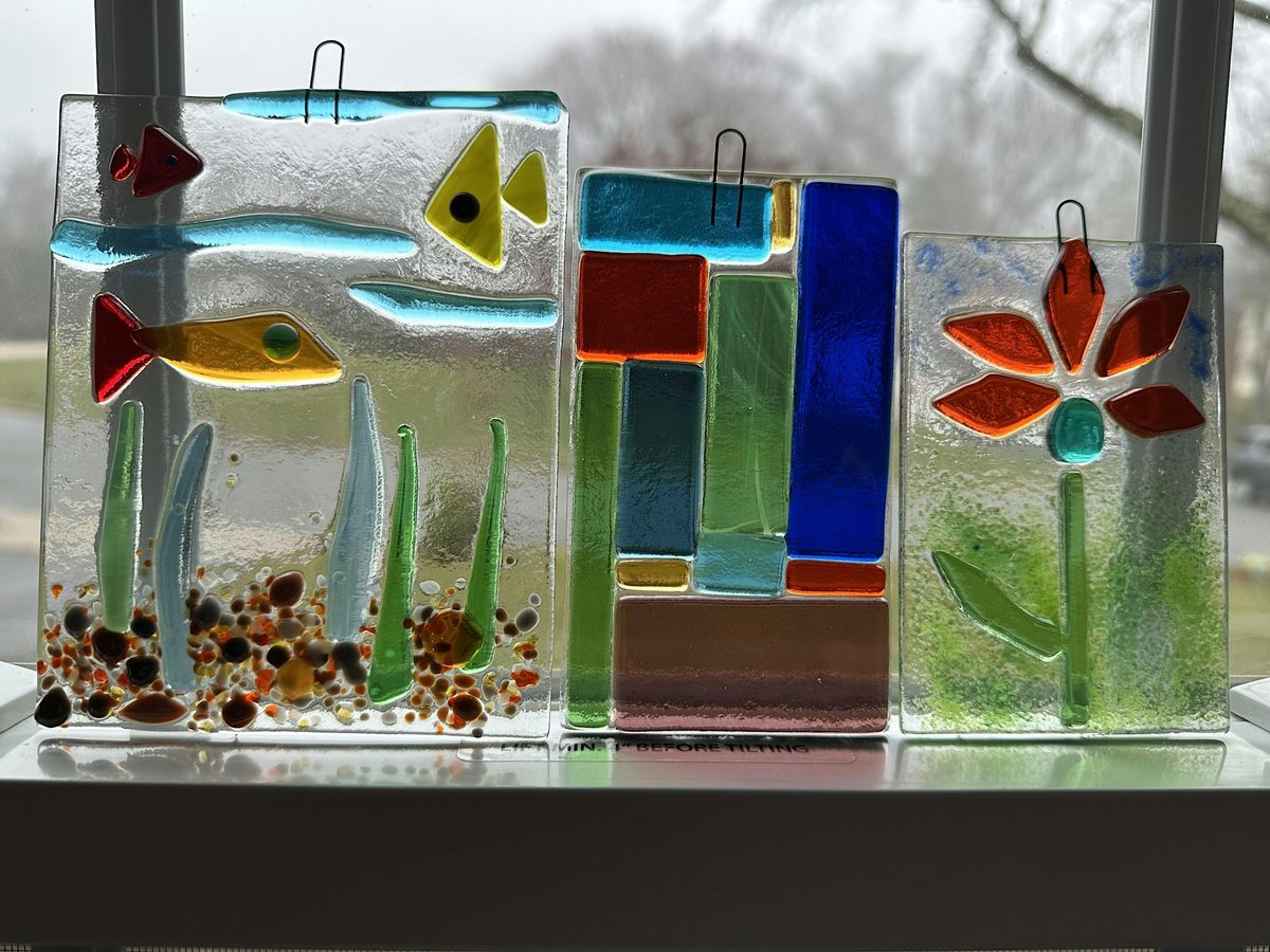 Fused glass suncatcher craft workshop in Montgomery County, Md.