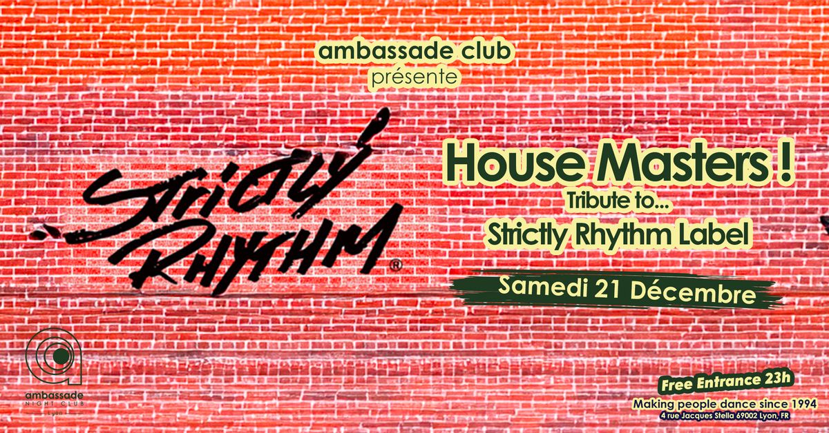 House Masters ! Tribute to ... Strictly Rhythm Label