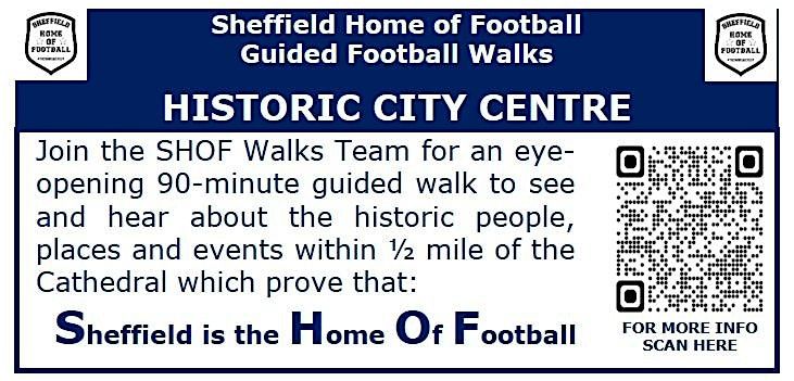 SHOF Guided Football Walks 2026 - Football's Historic City Centre