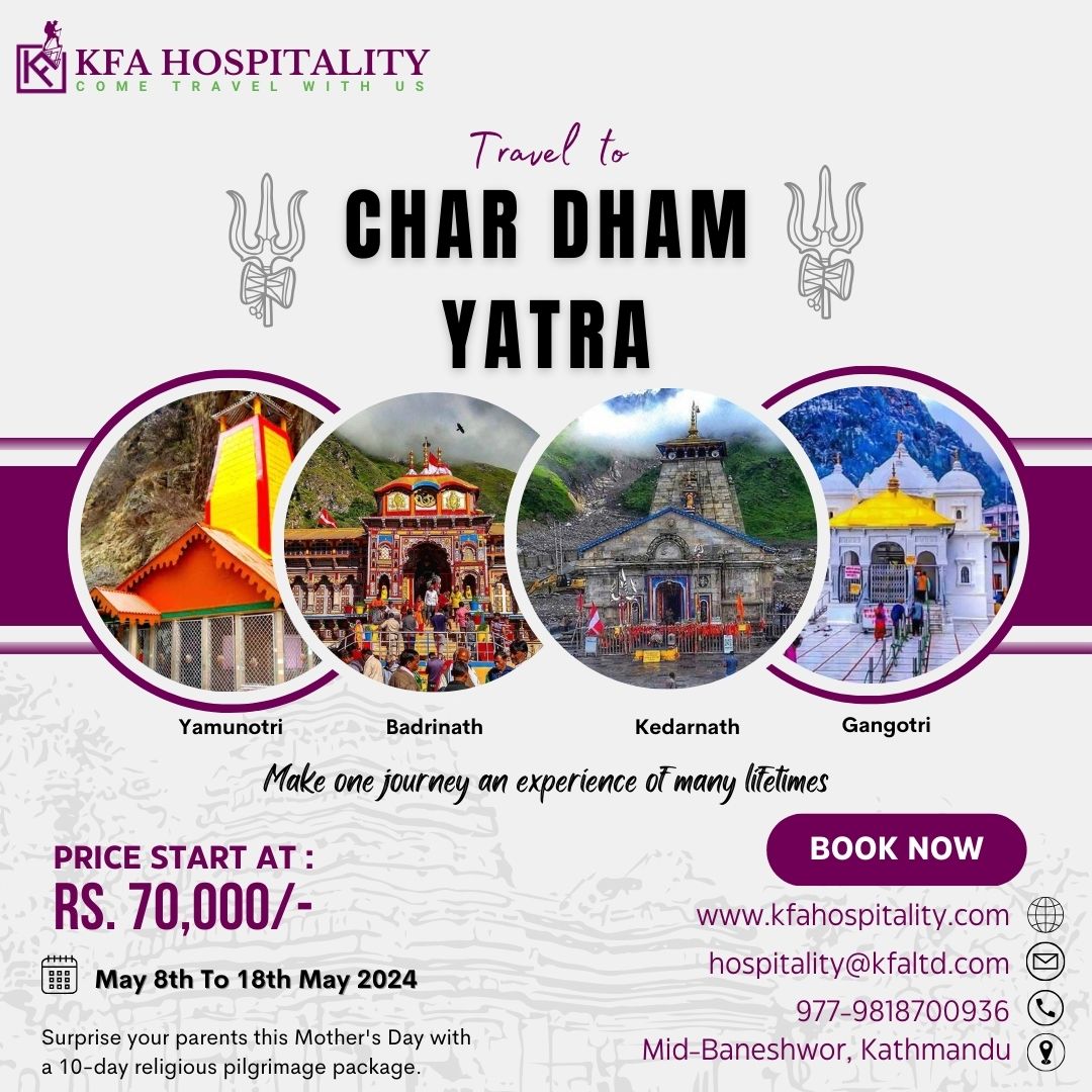 Join KFA Hospitality on a Sacred Char Dham Yatra ! Register Now!!