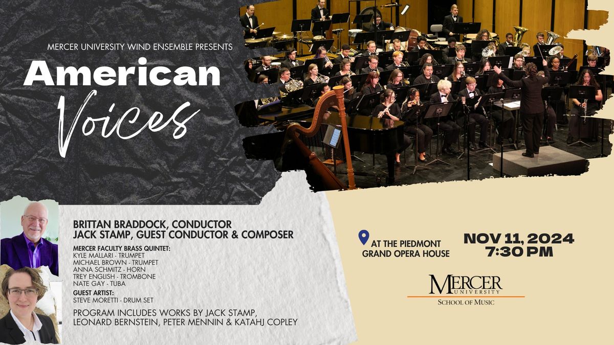 Mercer University Wind Ensemble Concert Featuring Dr. Jack Stamp