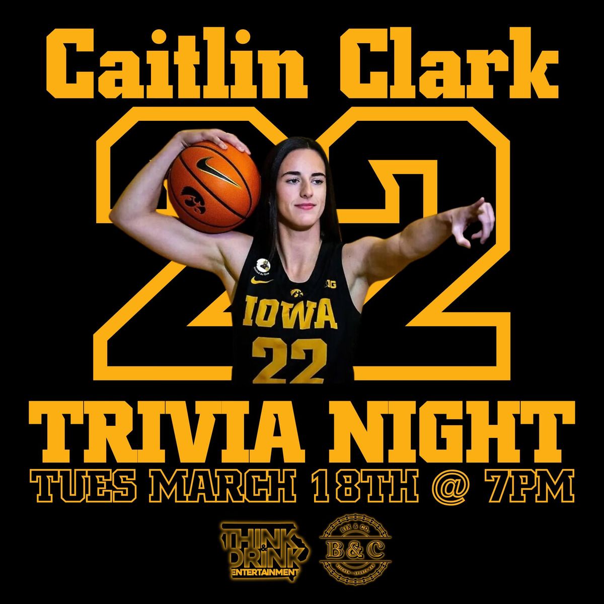 Caitlin Clark Trivia Night @ Bix & Co. (West Des Moines, IA) \/ Tuesday, March 18th @ 7pm