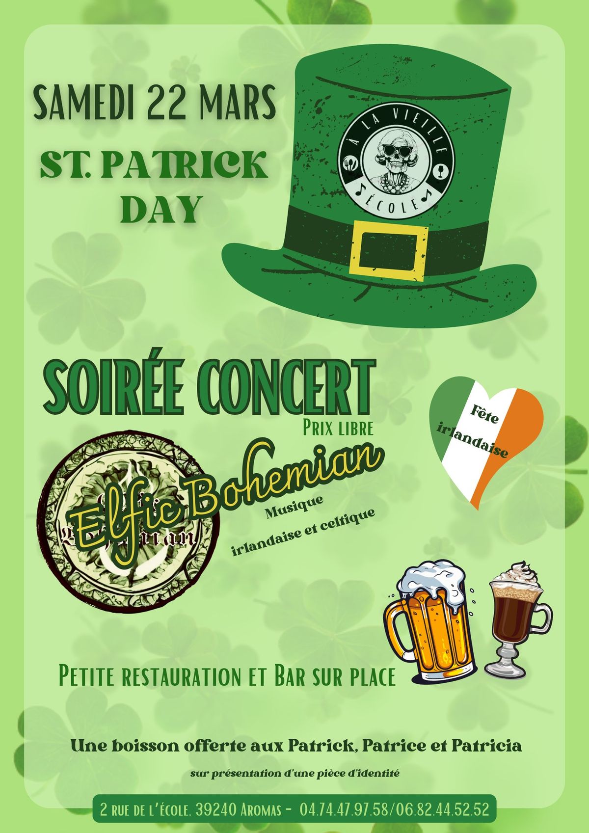 Soir\u00e9e Saint Patrick !