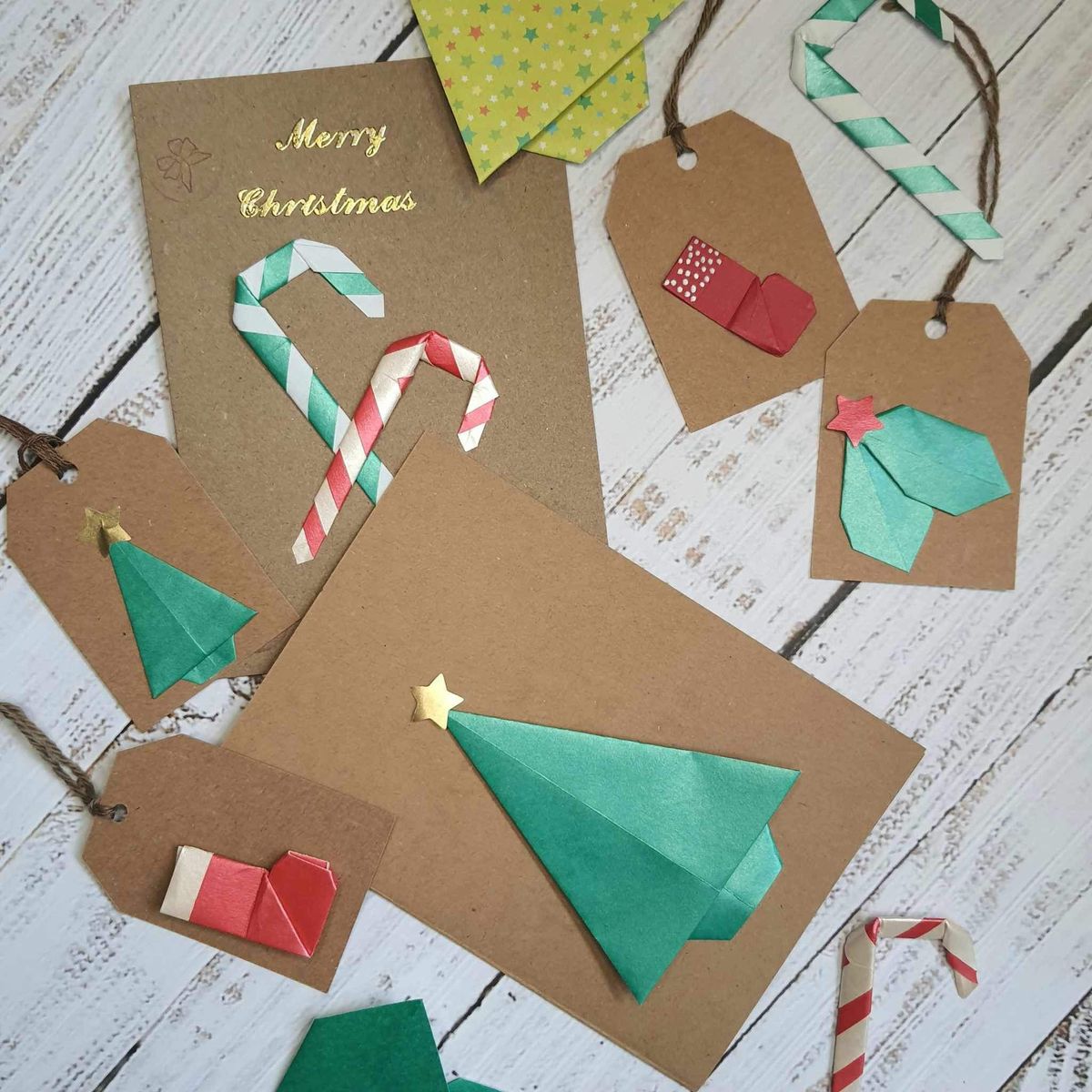 Festive Origami - Cards , Tags & Gift Bags 