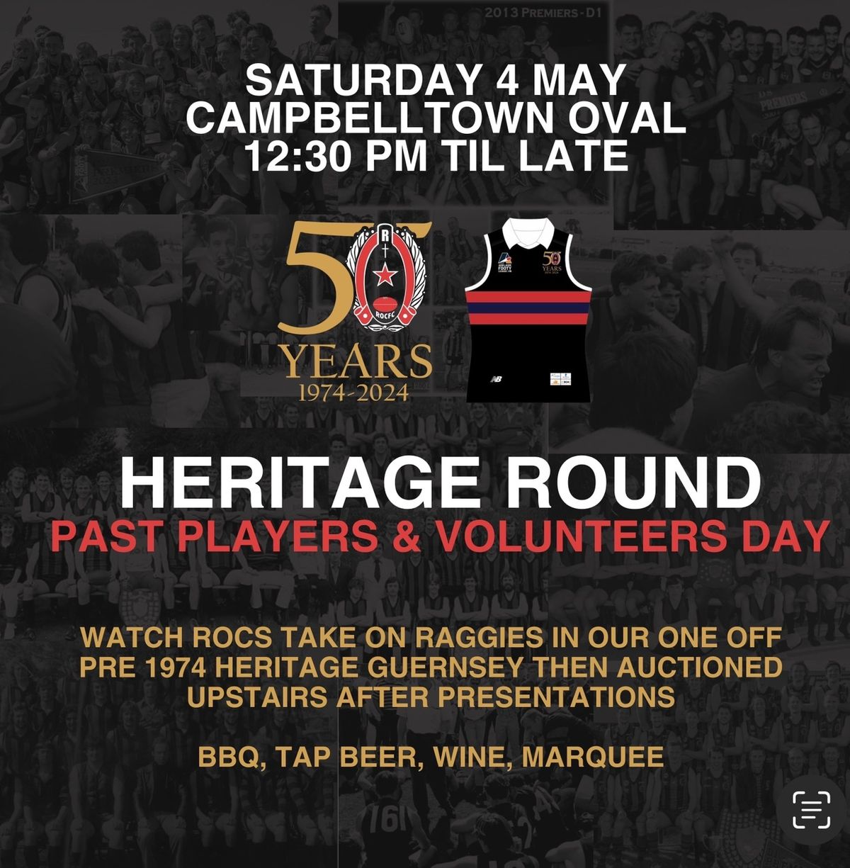 Heritage Round featuring Past Players & Volunteers Day
