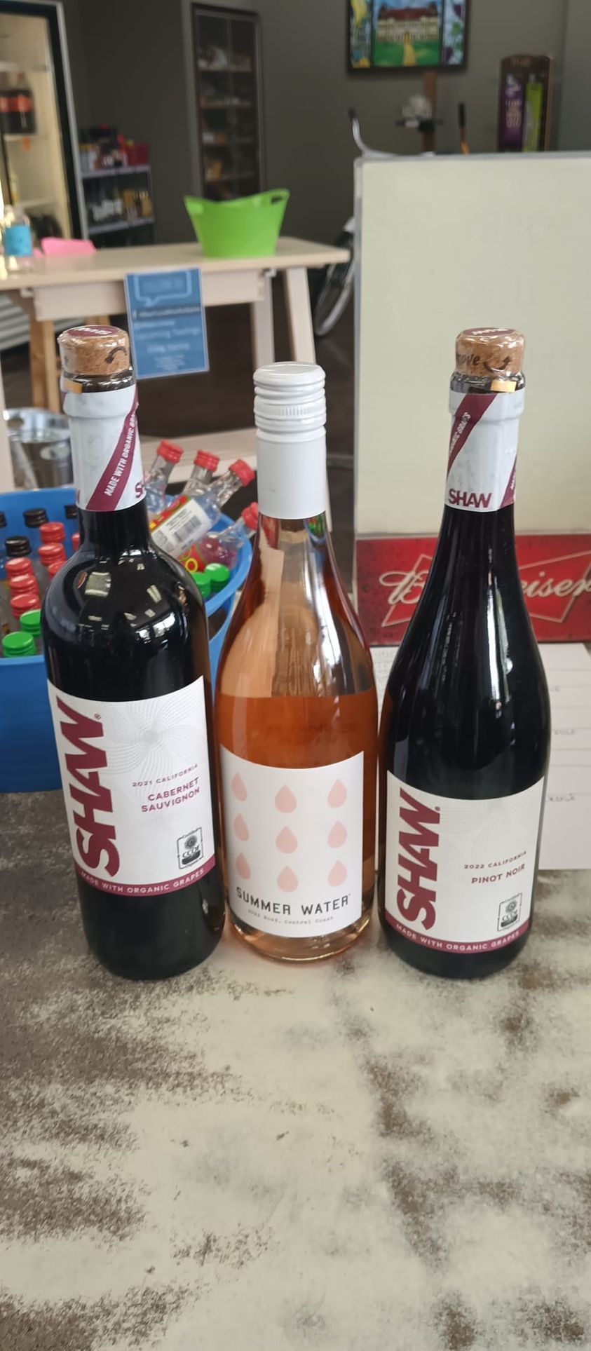 Shaw Wine Variety Tasting & Summer Water Rose 