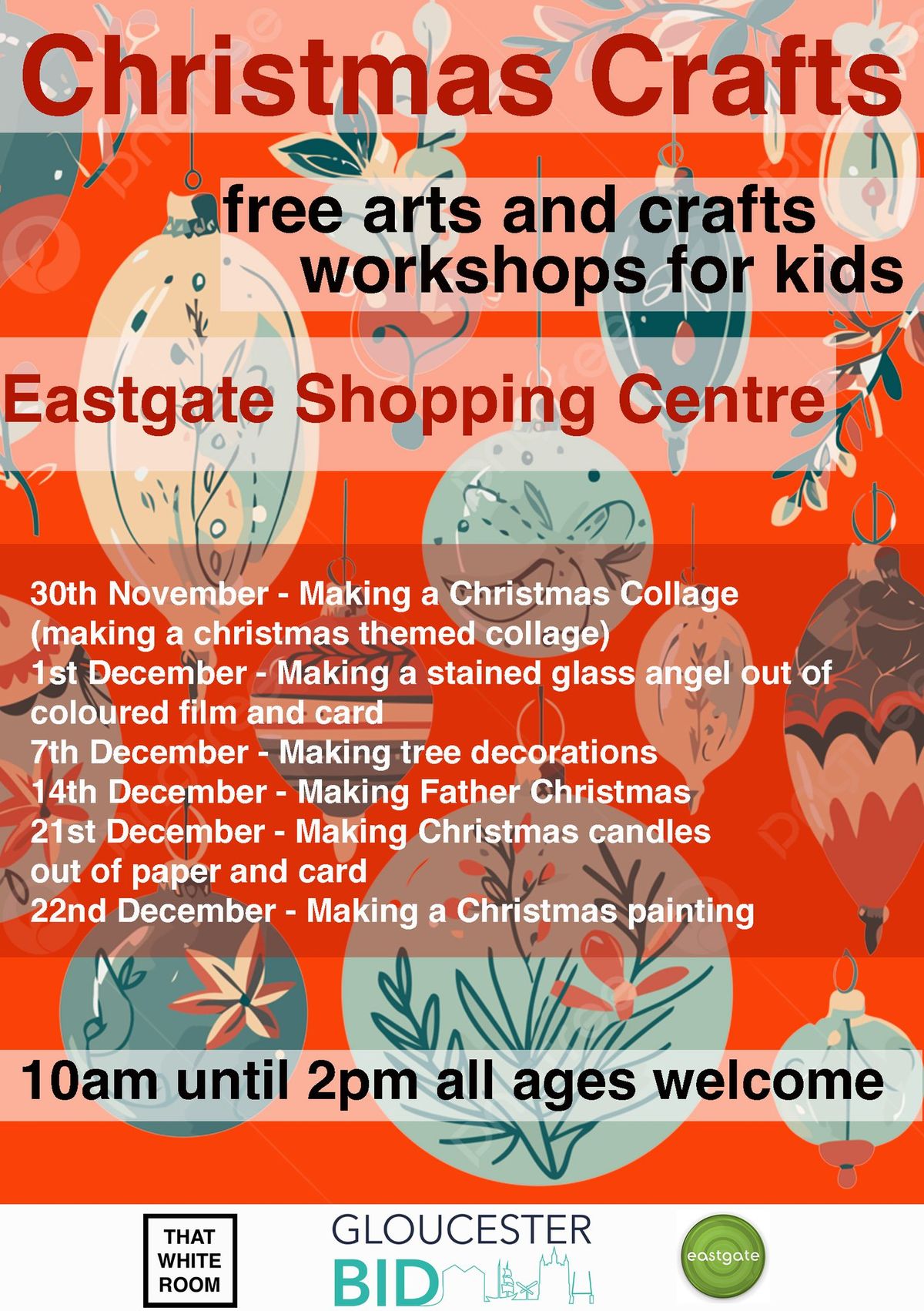 Winter Workshops - FREE arts & crafts