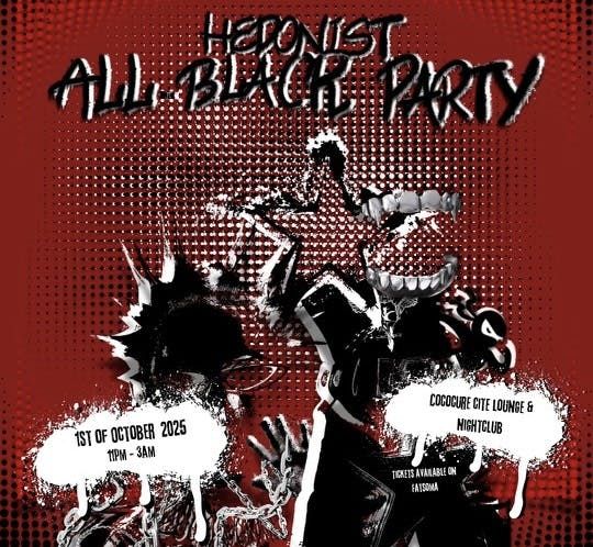 HEDONIST: ALL BLACK PARTY