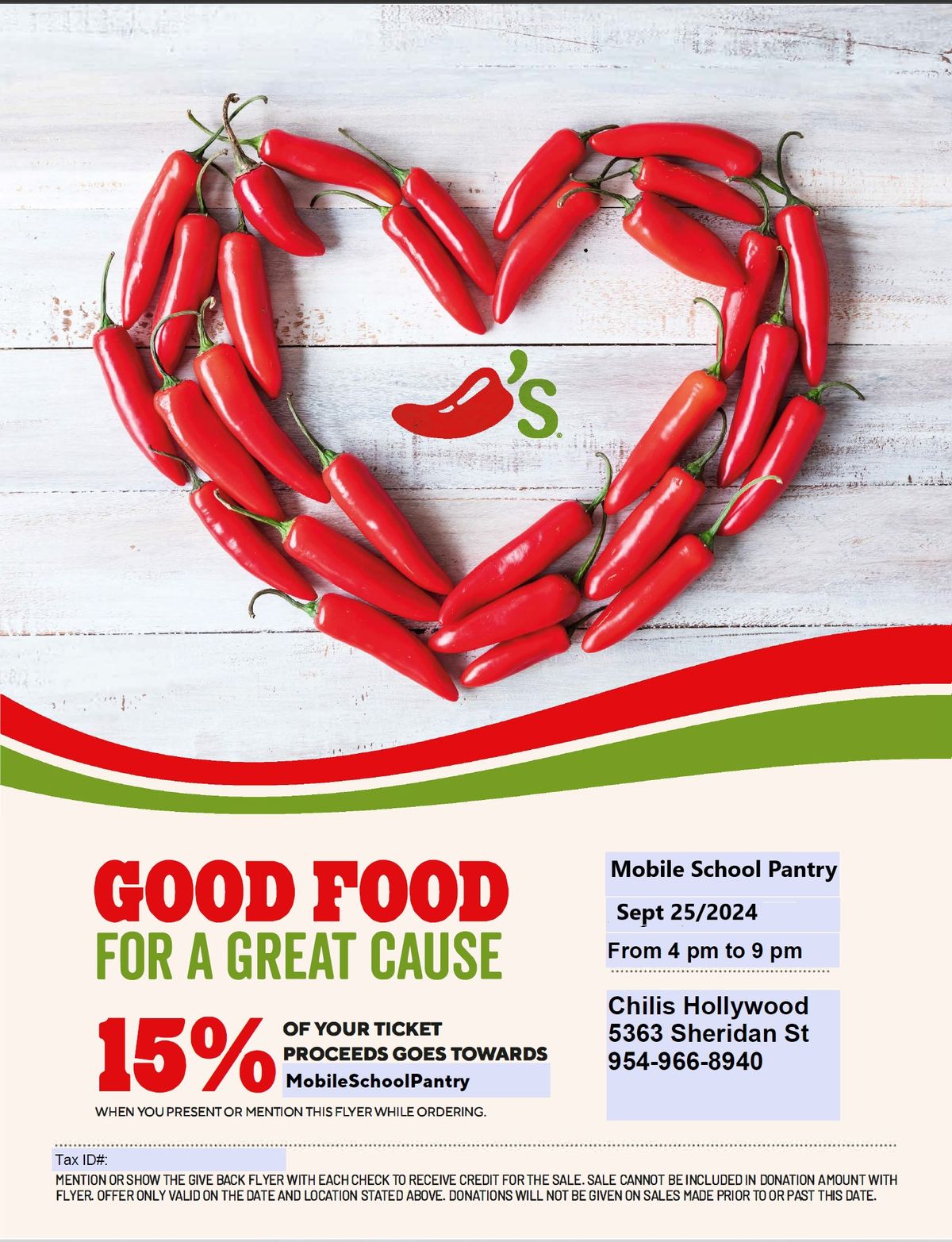 Mobile School Pantry Chilis Night- Hollywood