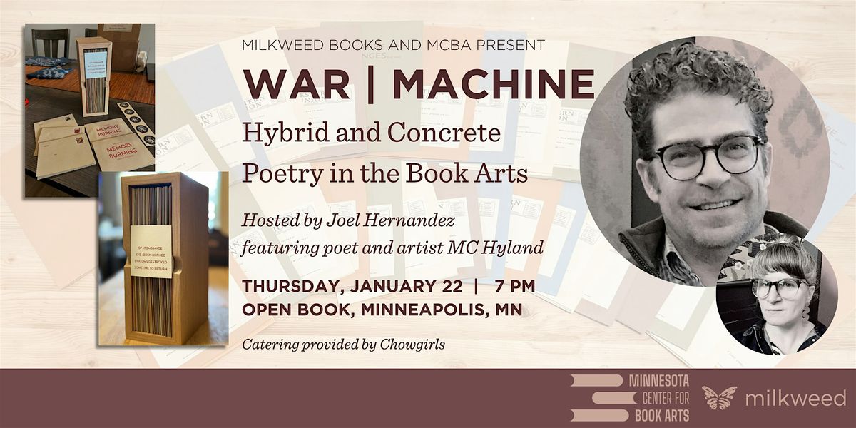 Milkweed Books & MCBA present war | machine with Joel Hernandez