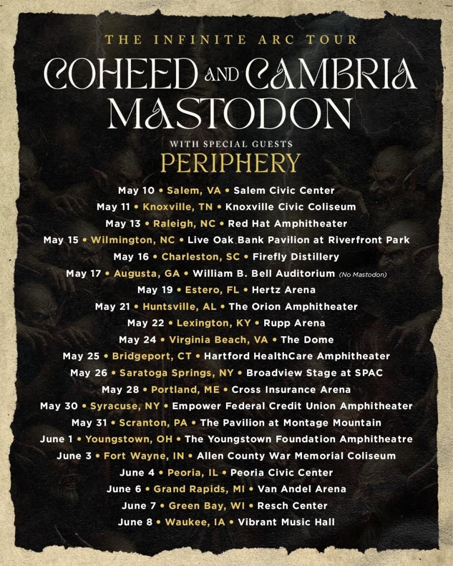 Coheed and Cambria with Mastodon at Knoxville Civic Coliseum