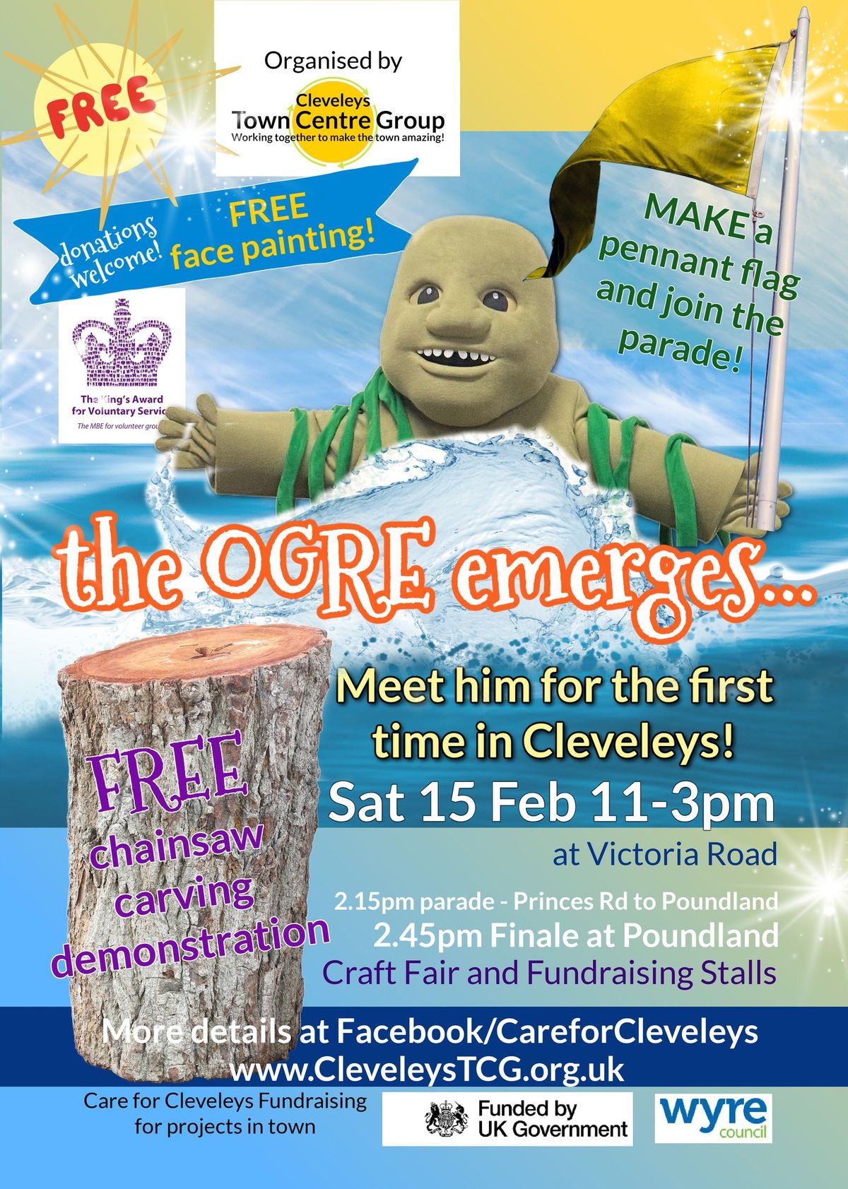 The Ogre Emerges! Meet him for the first time in Cleveleys!