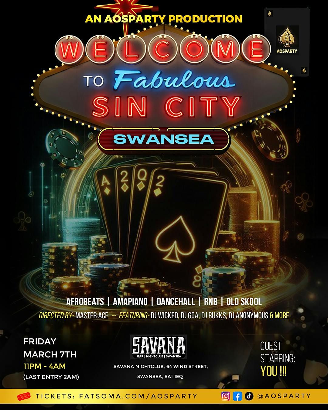 \u2660\ufe0f Sin City (SWANSEA) \u2660\ufe0f