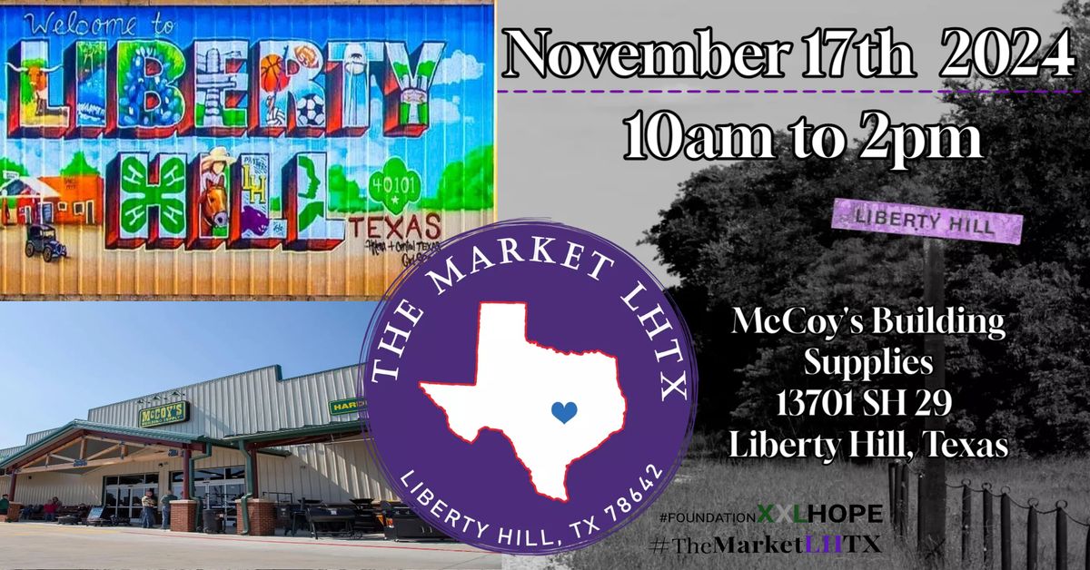 The Market LHTX Sunday Pop-Up at McCoy's ~                          November 17th 10am to 2pm