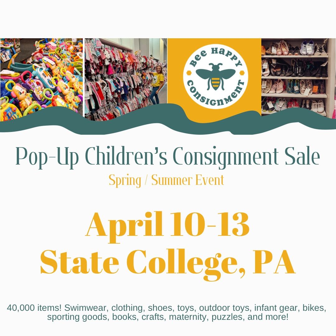 Bee Happy Consignment \ud83c\udf6f SPRING 2025 State College Pop-Up Sale