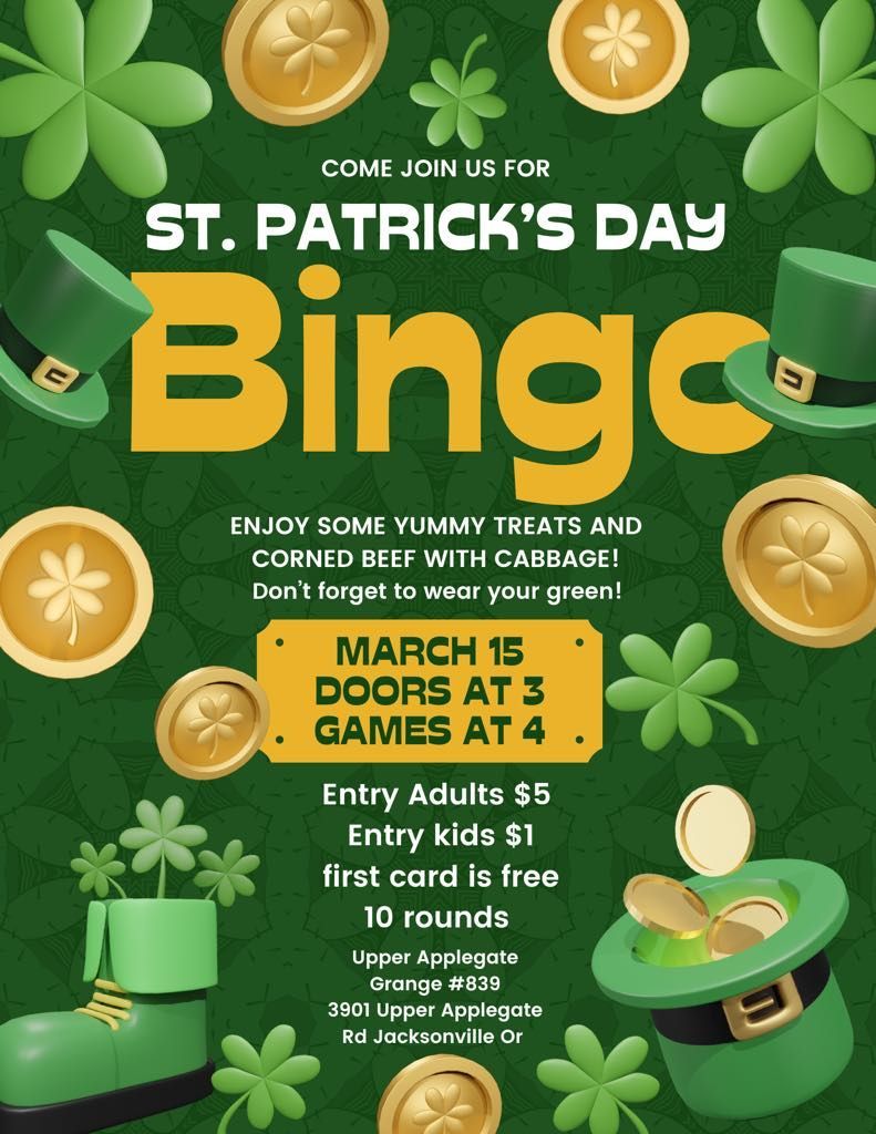 St. Patty's Bingo 