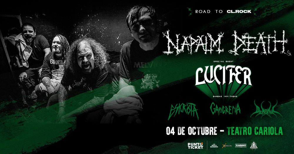 NAPALM DEATH junto a Lucifer en Chile 2024