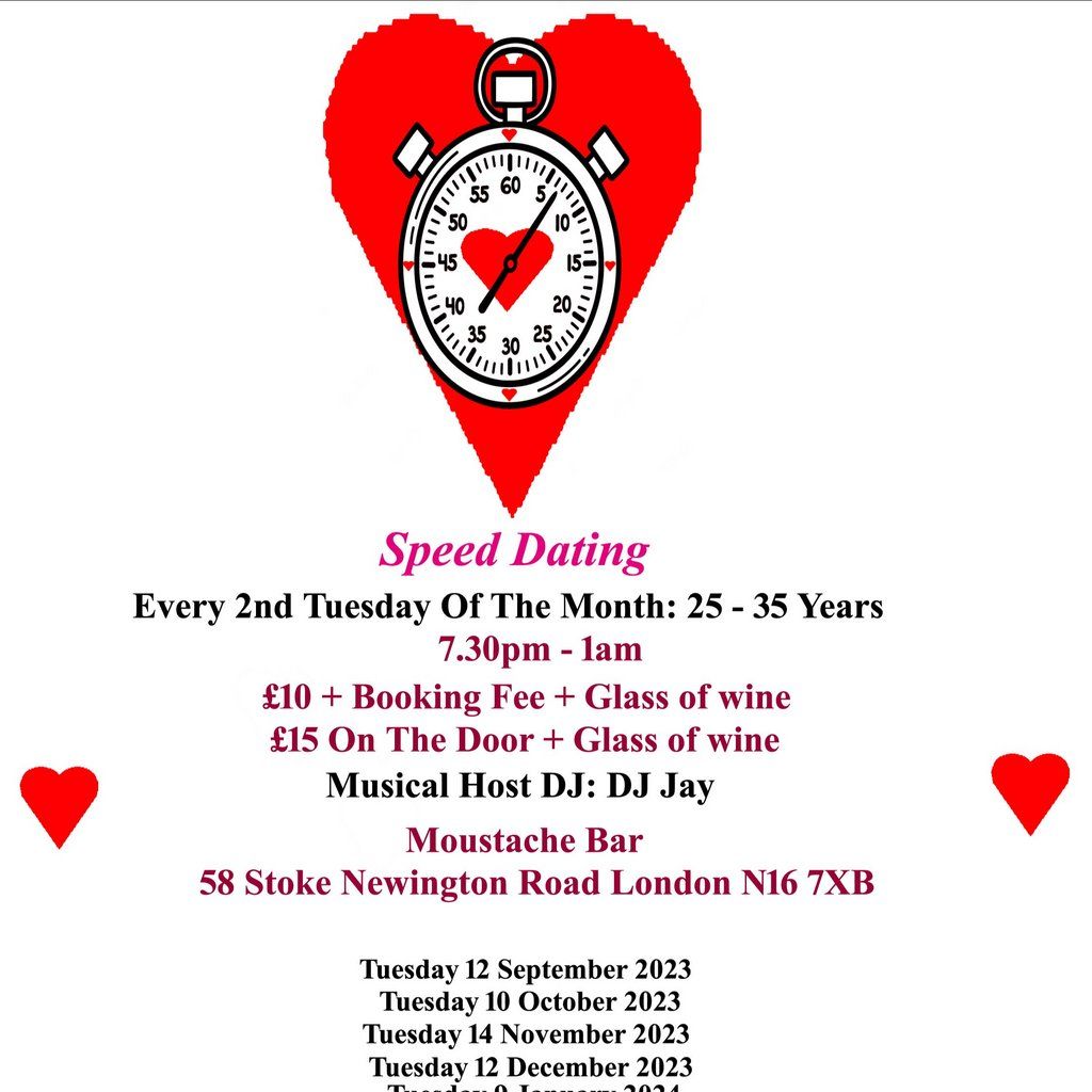 Speed Dating.  25 - 35 years.  Tuesdays