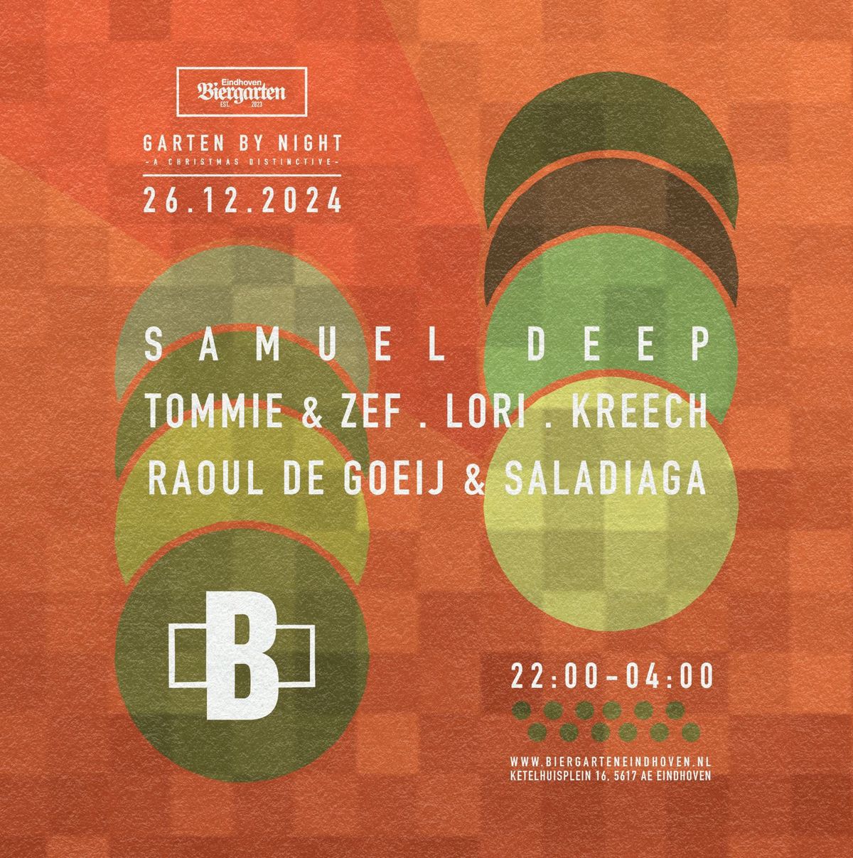 GARTEN BY NIGHT w\/ Samuel Deep, Tommie & Zef, Lori, Kreech and Raoul & Saladiaga