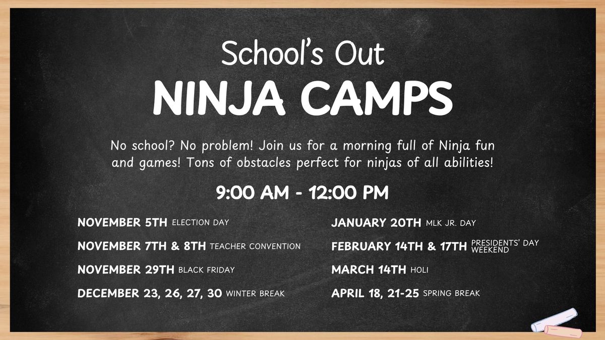 School's Out Ninja Camps