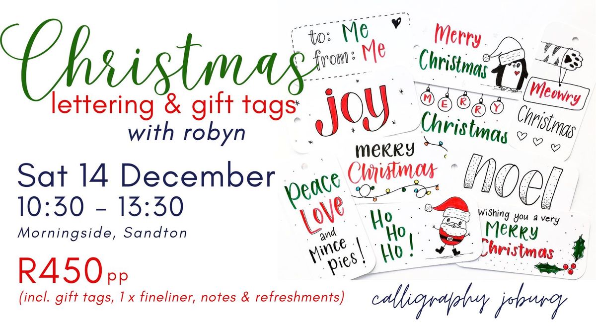 Christmas Lettering & Gift Tags - Morningside, Sandton