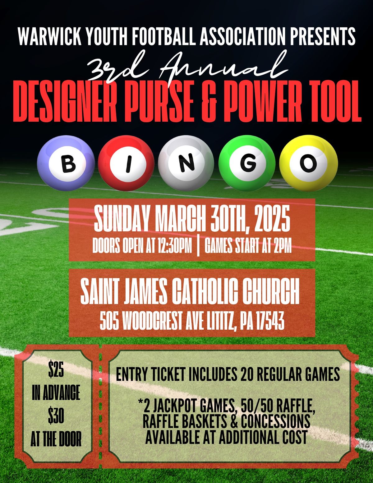 Designer Purse & Power Tool Bingo