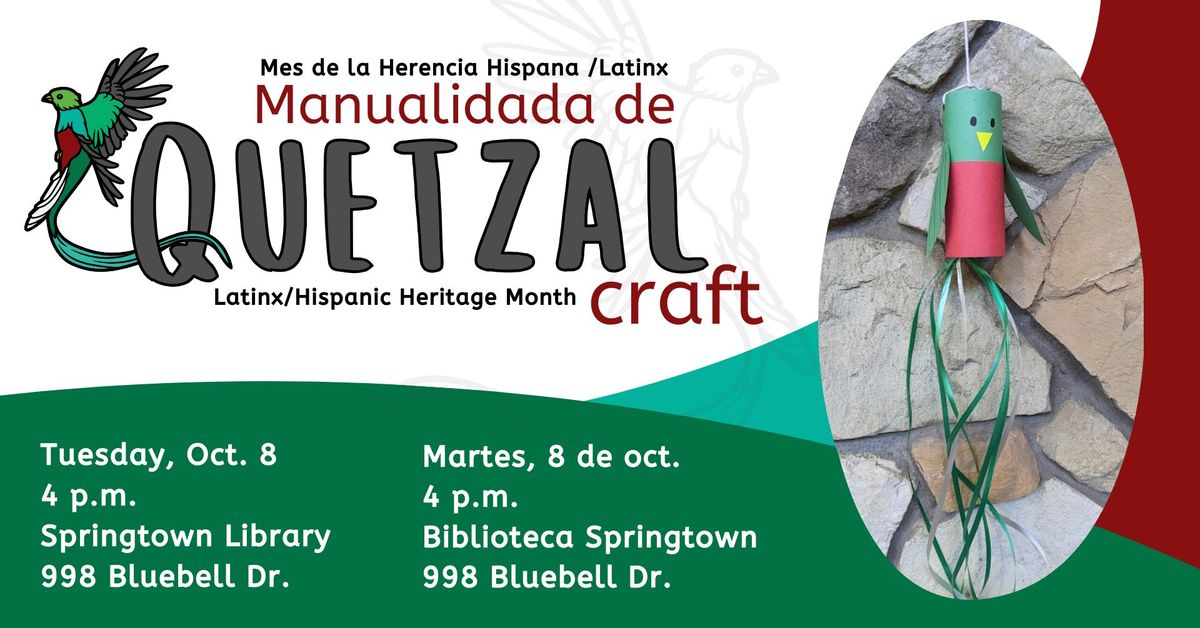 Quetzal Craft at Springtown Library