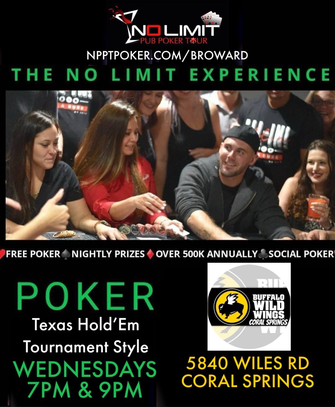 FREE Poker Nights @ Buffalo Wild Wings in Coral Springs