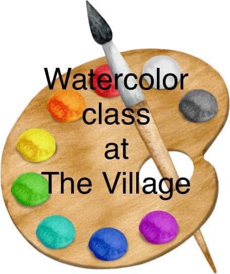 Beginner Watercolor class at The Village 