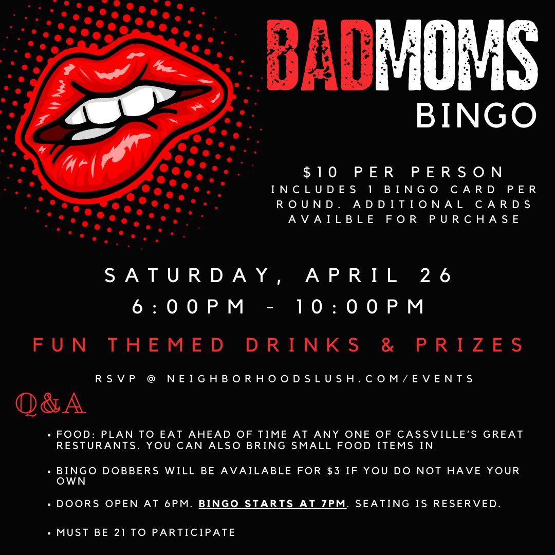 SOLD OUT - Bad Mom's Bingo