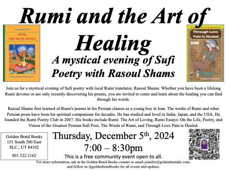 Rumi and the Art of Healing: A mystical evening of Sufi Poetry with Rasoul Shams