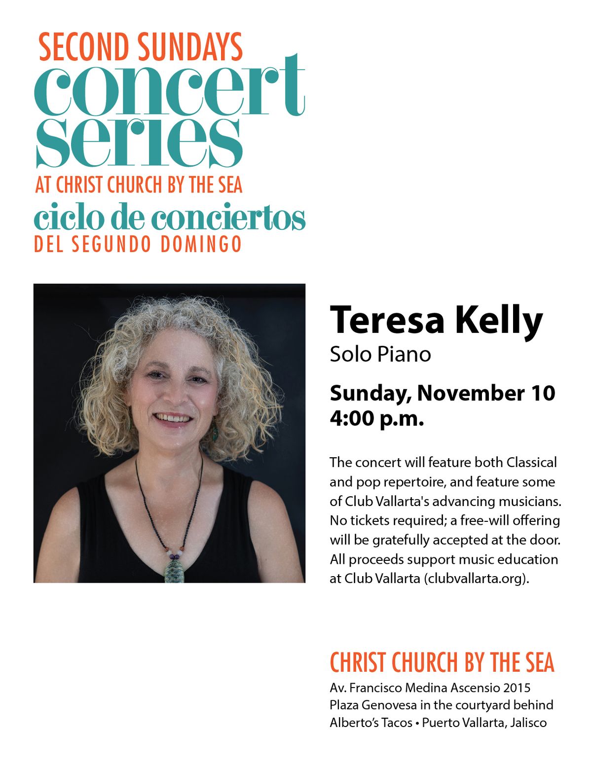 Second Sundays Concert Series- Teresa Kelly