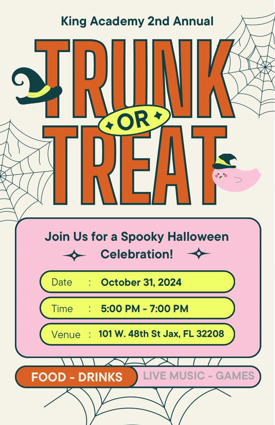 King Academy\u2019s 2nd Annual Trunk or Treat