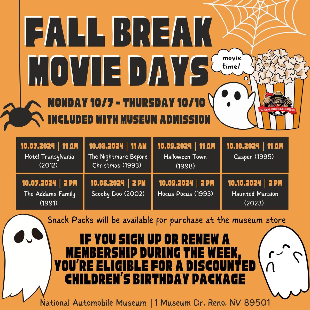 Fall Break Movie Days