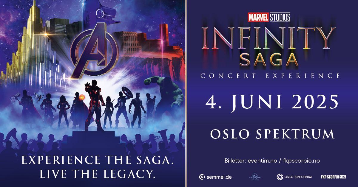 Marvel Studios\u2019 Infinity Saga Concert Experience \/\/ Oslo Spektrum \/\/ Pres. av FKP Scorpio