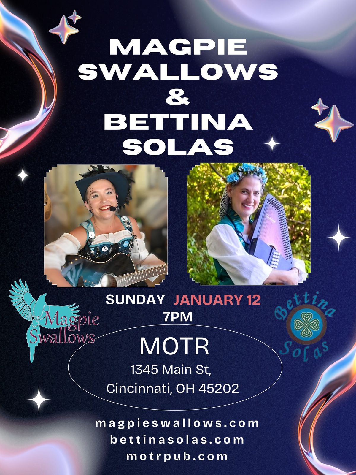 Magpie Swallows with Bettina Solas at MOTR!