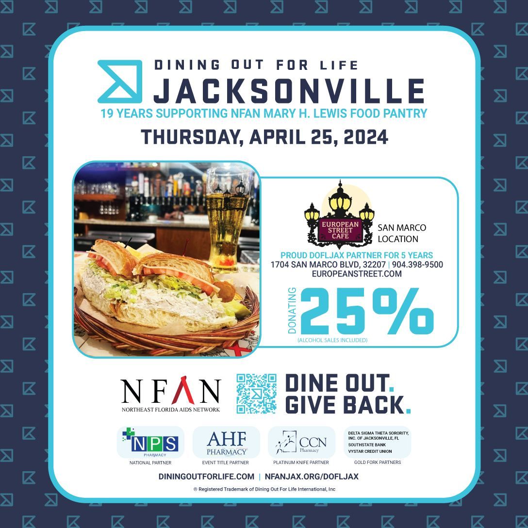 Dining Out For Life Jax 2024 - European Street Cafe San Marco