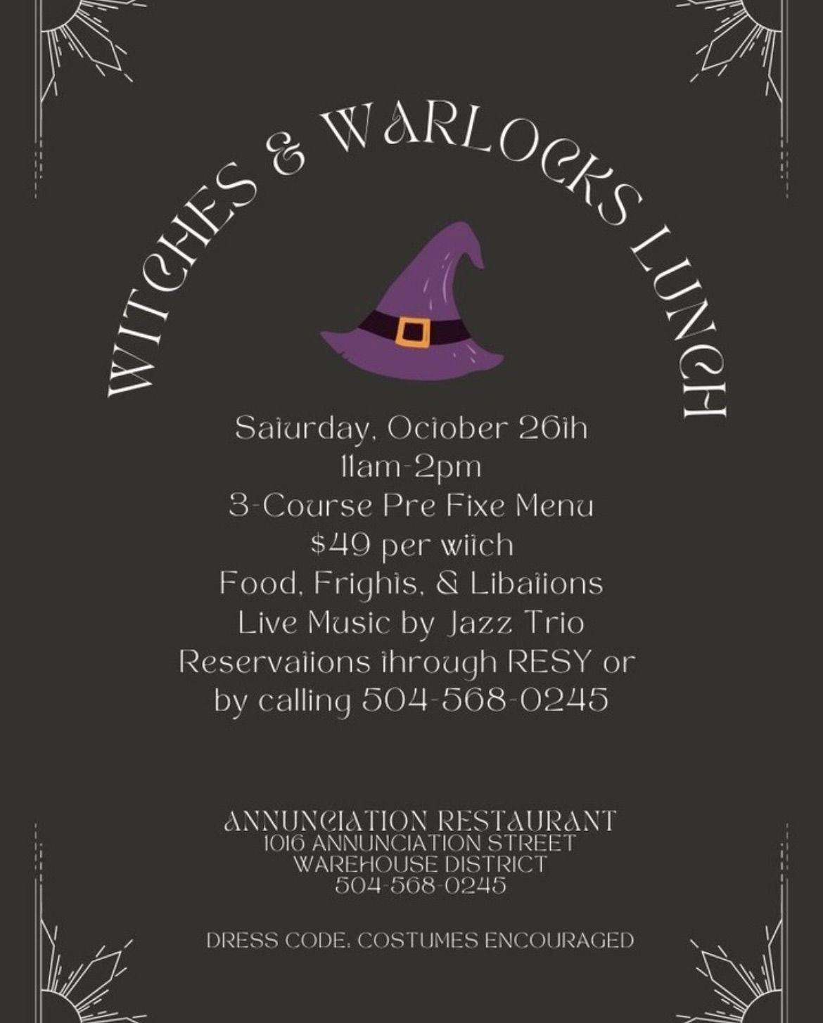 Witches & Warlocks Lunch