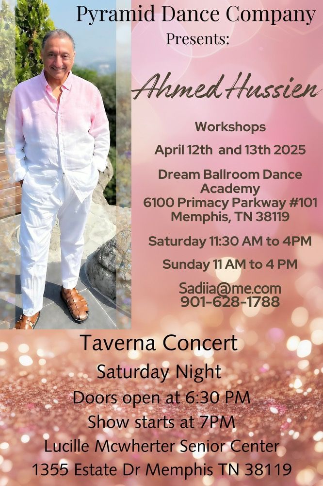 Ahmed Hussein workshops and concert April 12 and 13 ,2025