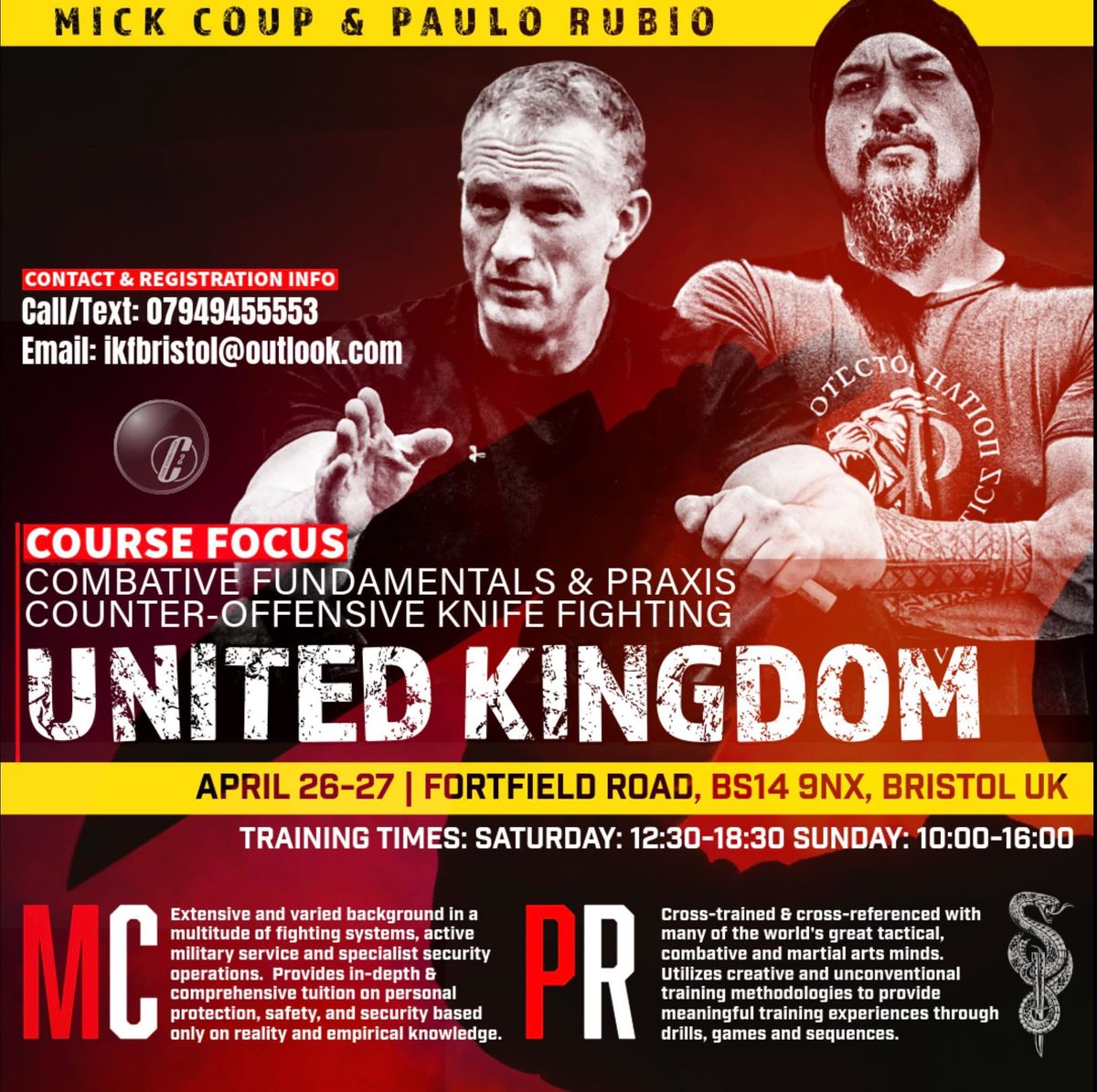 Counter offensive knife work with Paulo GN Rubio & Mick Coup