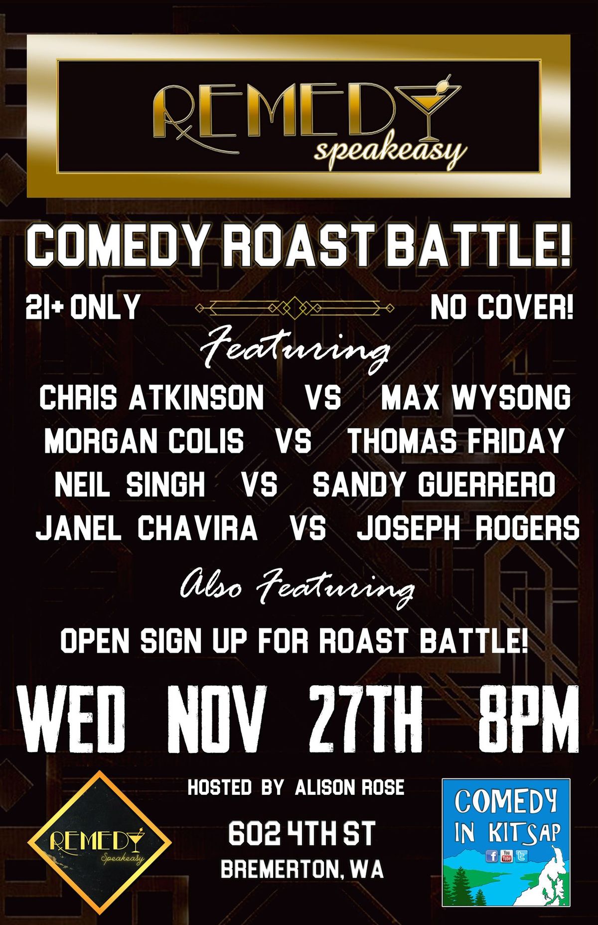 Roast Battle Comedy Show & Competition For Best Roast Joke!!