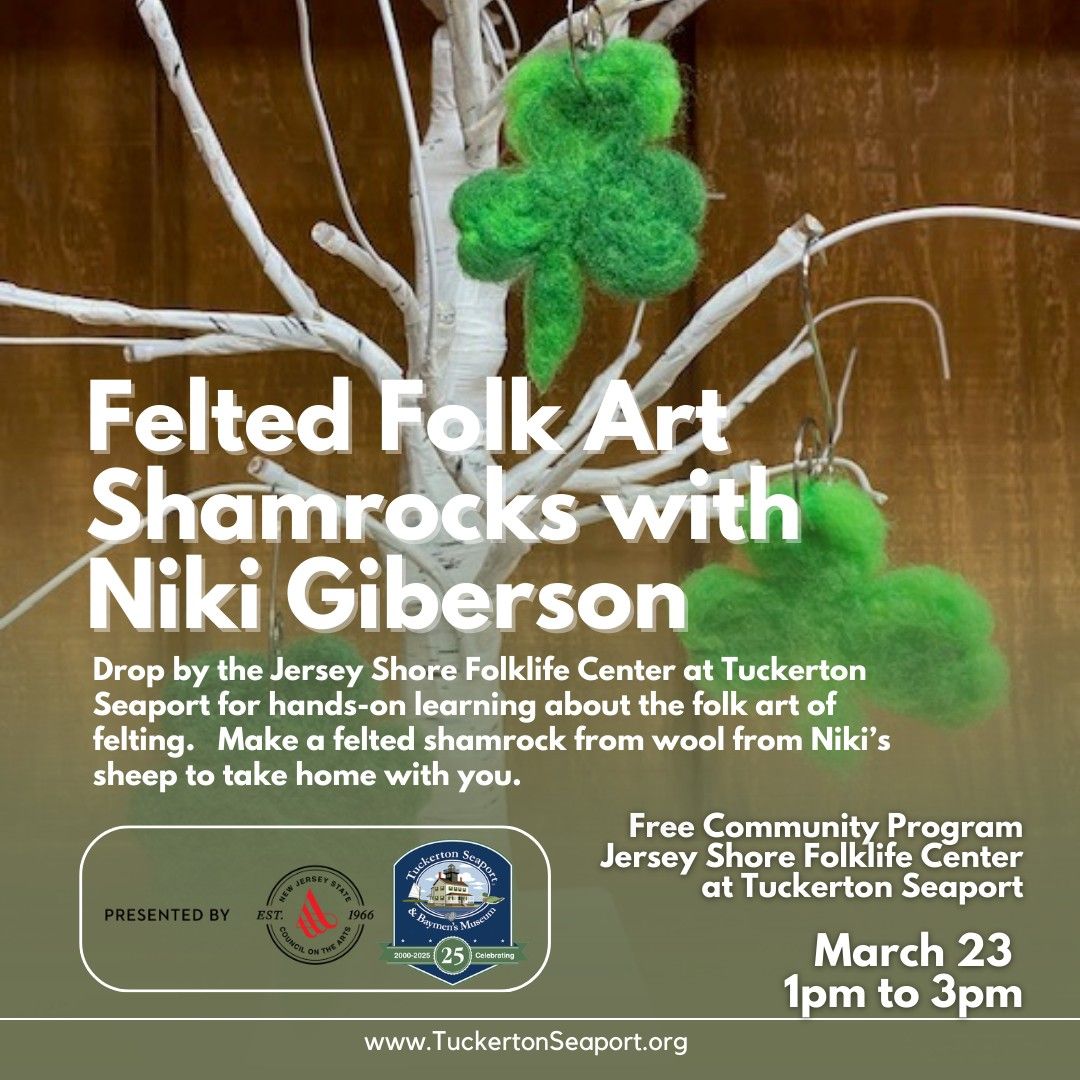 Felted Folk Art Shamrocks Free Community Program