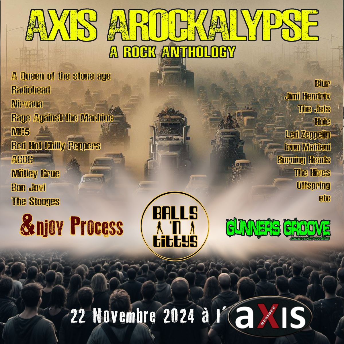 AROCKALYPSE by &njoy Process, Ball'n Tittys, Gunners Groove