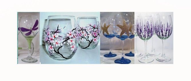 Wine Glass Painting Event at Noema in Huntington