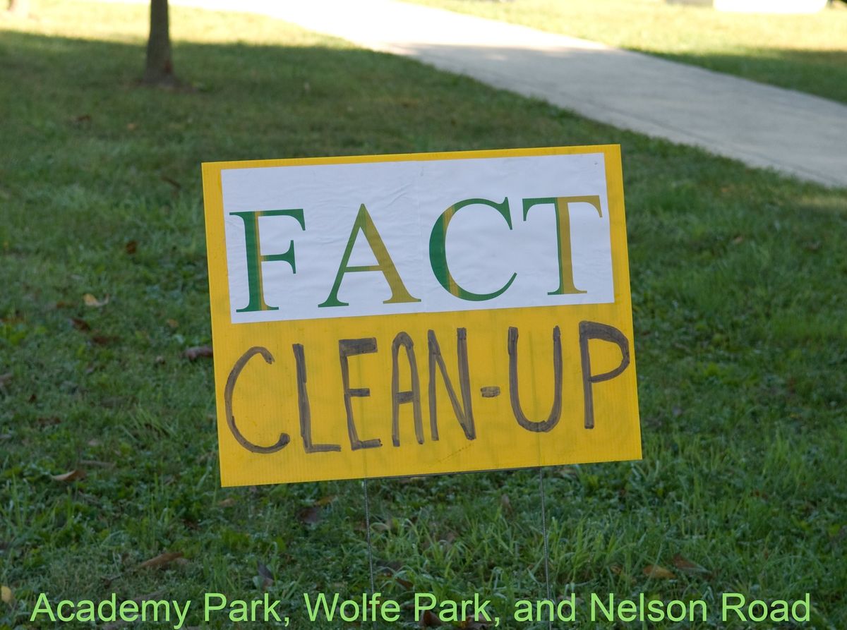 Alum Creek fall cleanup Academy Park. National Public Lands Day