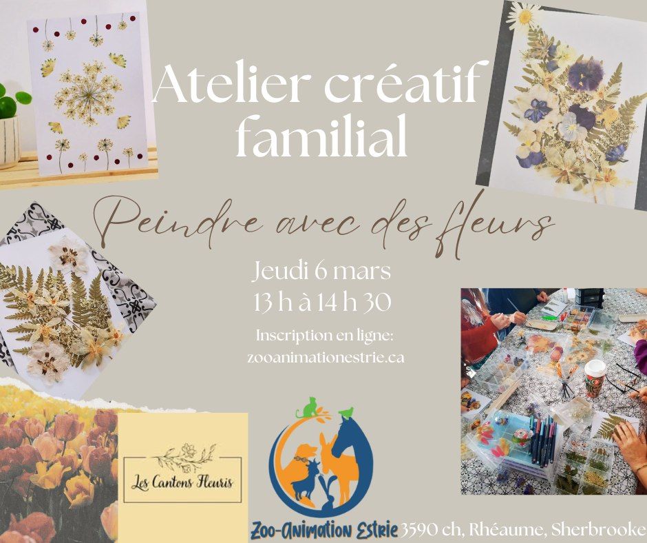 Atelier cr\u00e9atif floral (familial): Peindre avec des fleurs