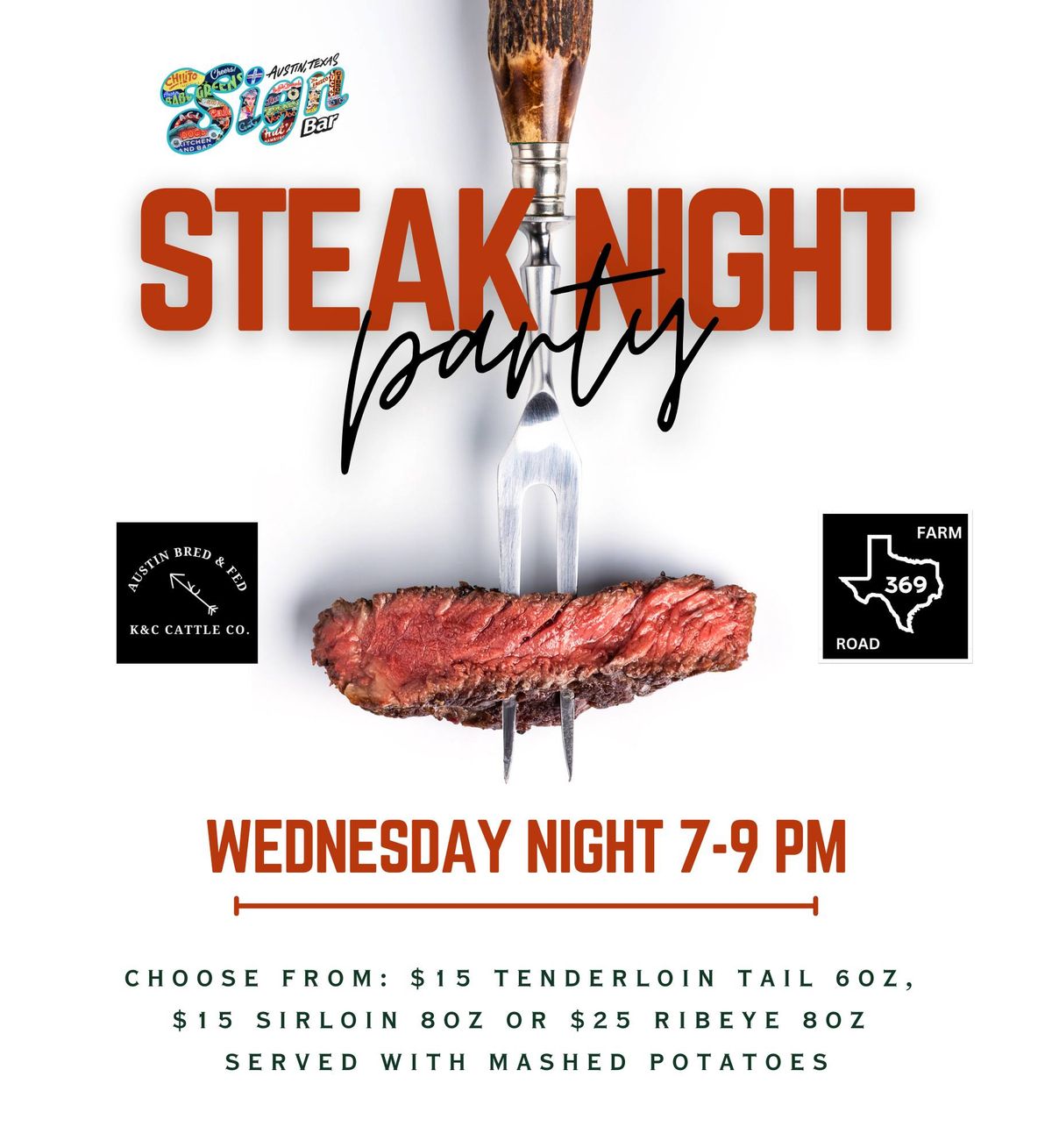 Steak Night at Sign Bar