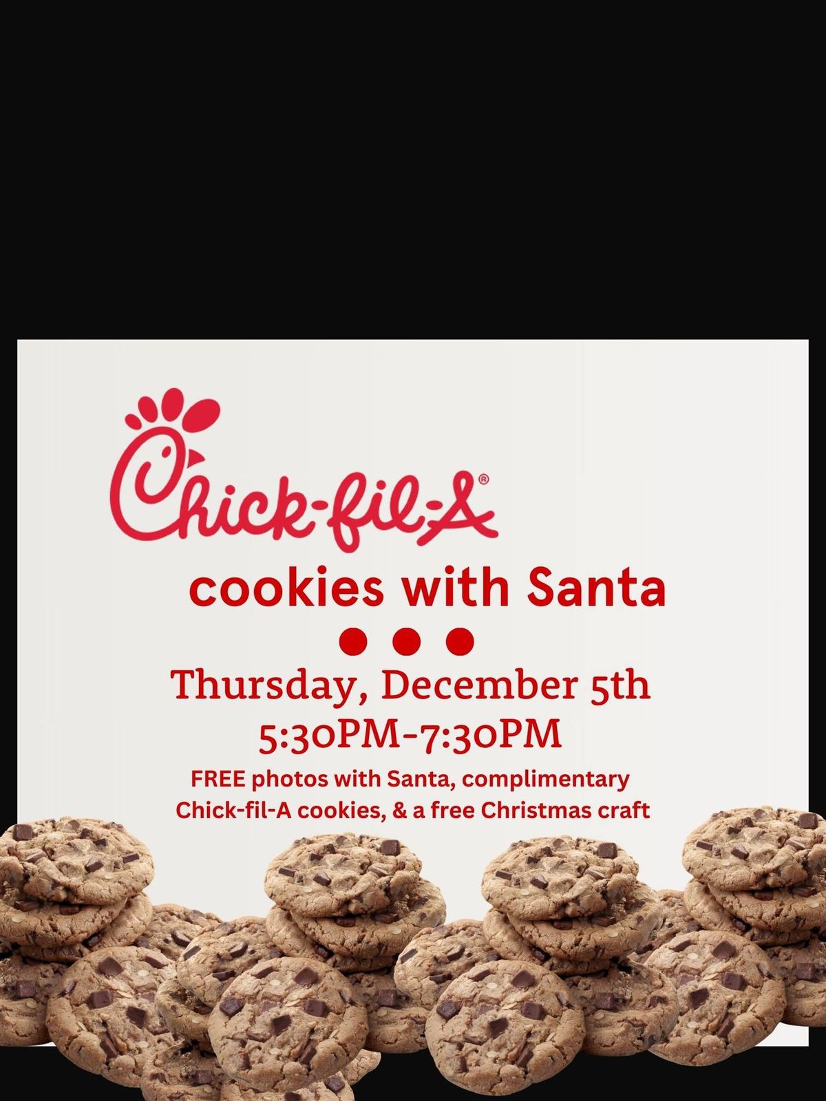 Chick-fil-A Cookies with Santa